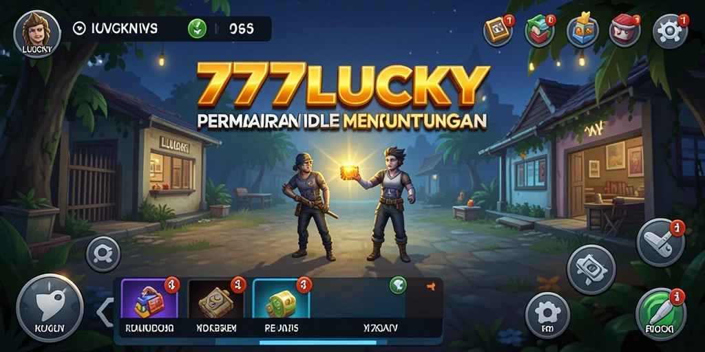 Screenshot menampilkan gameplay menarik dari 777LUCKY dengan fitur Idle.