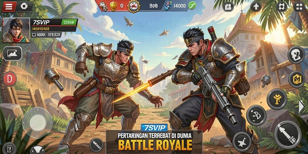 Tampilkan aksi seru pertarungan Battle Royale di 7SVIP.