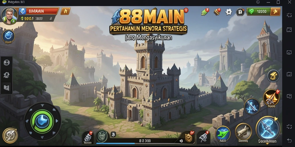 Screenshot utama menampilkan aksi seru permainan Tower Defense.