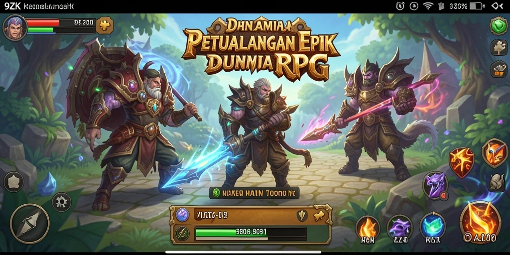 Tampilan gameplay menarik dari 9ZK dengan karakter yang beraksi.