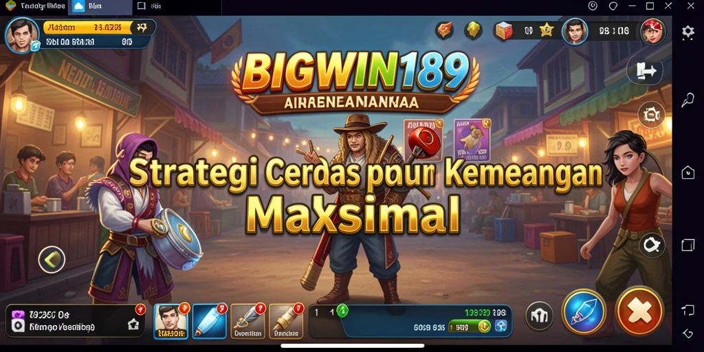 Tangkapan layar gameplay BIGWIN189 menampilkan pertempuran strategis yang seru.