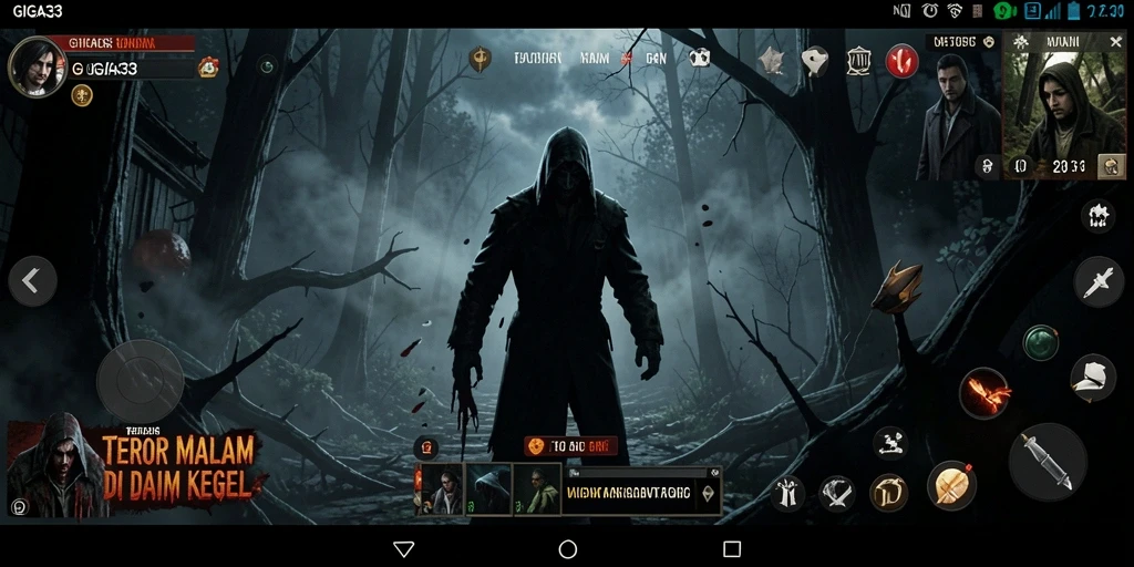 Screenshot GIGA33 menampilkan suasana gameplay yang mencekam dan menakutkan.