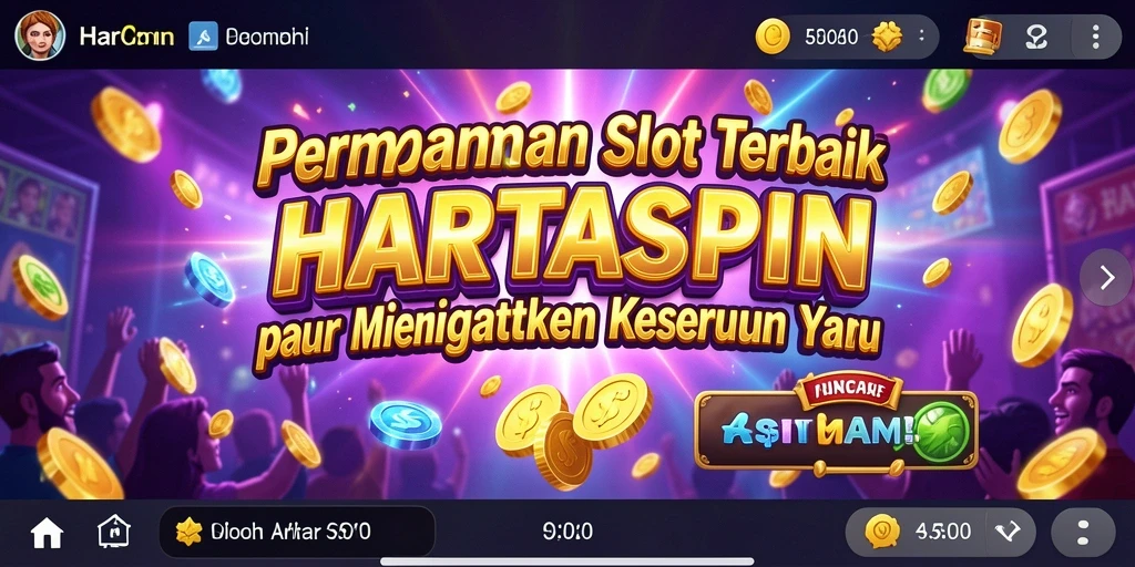 Tampilan menarik dari gameplay Slot HARTASPIN yang penuh warna.