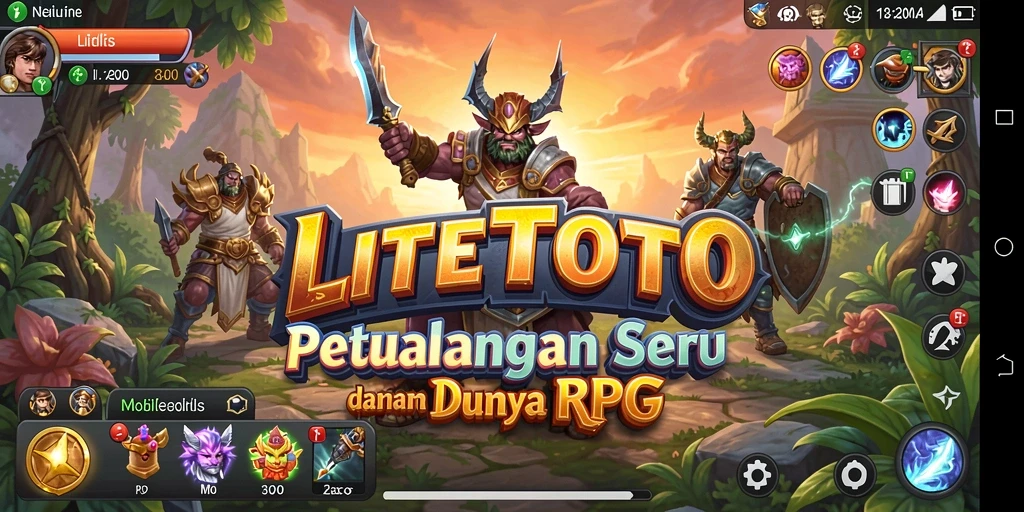 Gameplay RPG di LITETOTO yang seru dan menantang.