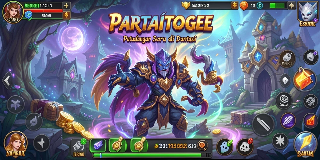 Tampilan gameplay petualangan yang seru dan mendebarkan.