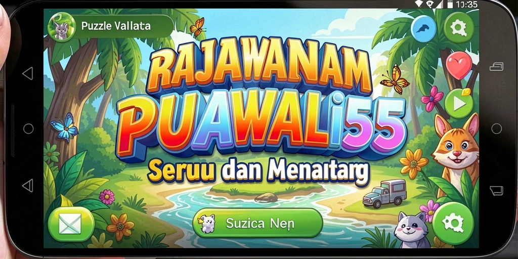 Tampilan gameplay RAJAWALI55 dengan berbagai teka-teki menarik.