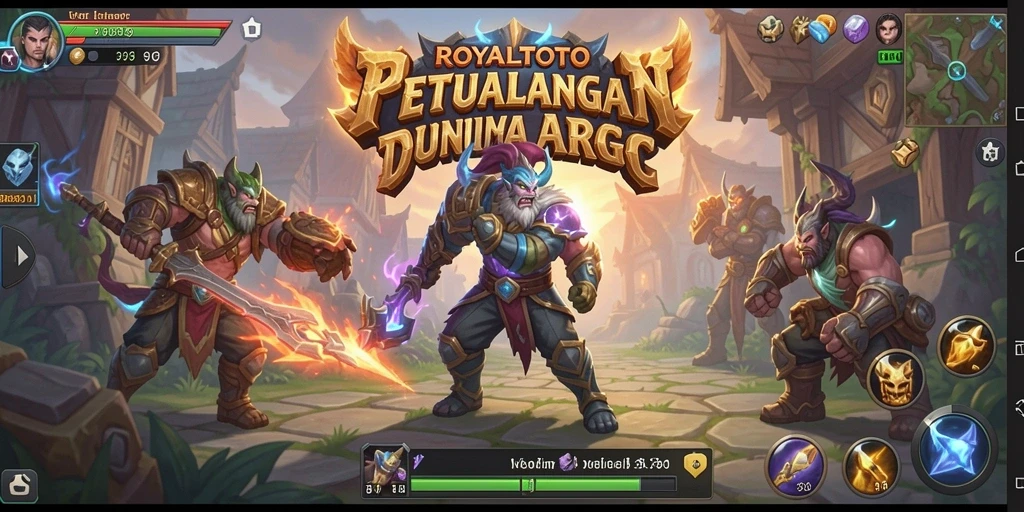 Tampilan epic dari gameplay ARPG ROYALTOTO yang memukau.