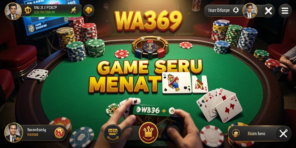 Gambaran gameplay poker yang mendebarkan di WA369.